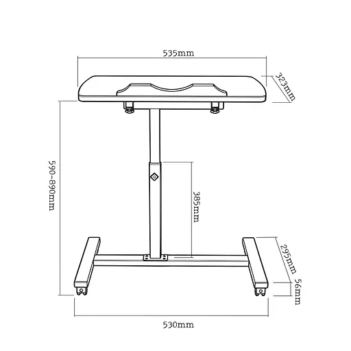 Мобильный столик с регулировкой высоты ITech TS-9 - фото 7