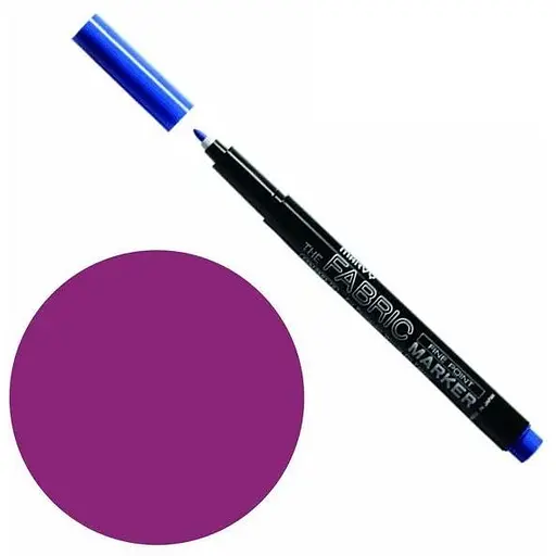 Маркер Маджента для світлих тканин односторонній 2 мм #522 Fine point Marvy - фото 1