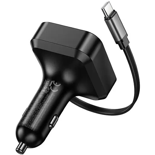 Автозарядное Hoco nz18 65w + кабель рулетка - фото 6