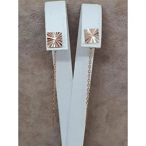 Золотые серьги-протяжки Favoritum. 210081_А - фото 3