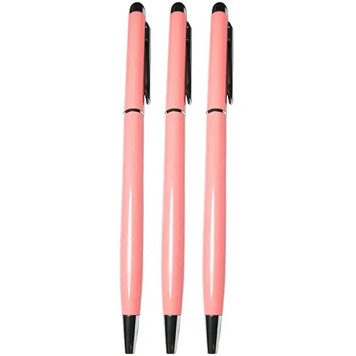 Стилус-ручка для ємнісних екранів, рожевий (комплект 3 шт.)