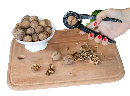 Конусный металлический прочный темный орехокол с ребристыми ручками 18.5 см, Kitchen Master 84105 - фото 8