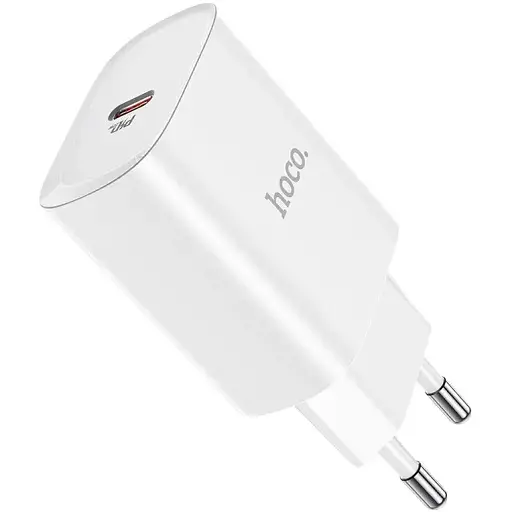 Мережевий зарядний пристрій Hoco N14 Smart Charging single port PD20W charger ( EU ) Білий - фото 1