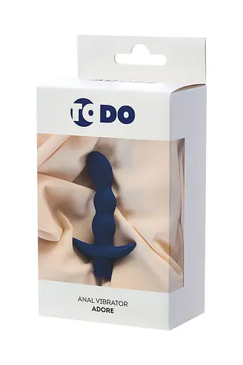 Анальна пробка ToDo Anal Vibrator Adore 15 см (синій) - фото 7