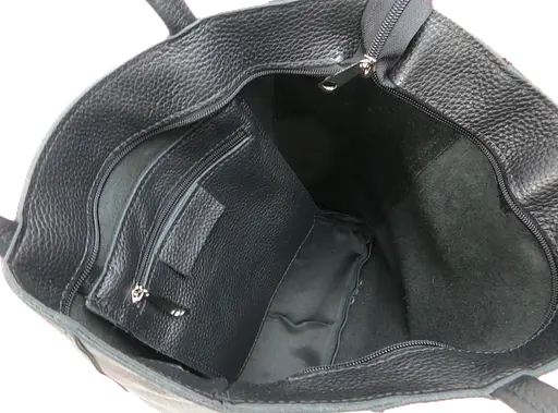 Женская сумка из натуральной кожи Borsacomoda черная sum0028733 - фото 7