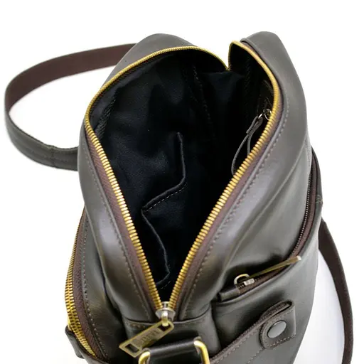 Кожаный мессенджер для мужчин TARWA 24х26х8 см sum0028350 - фото 8