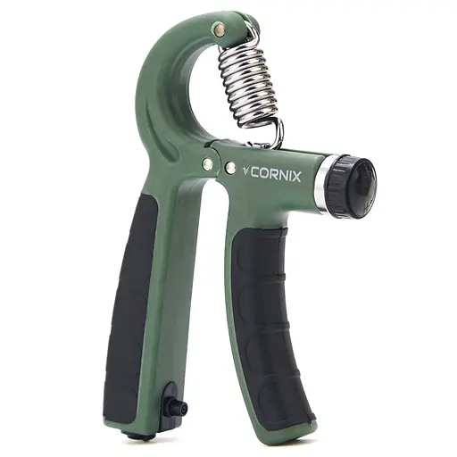 Еспандер кістьовий Cornix 5-60 кг з регульованим навантаженням та лічильником XR-0261 Navy Green/Black - фото 2