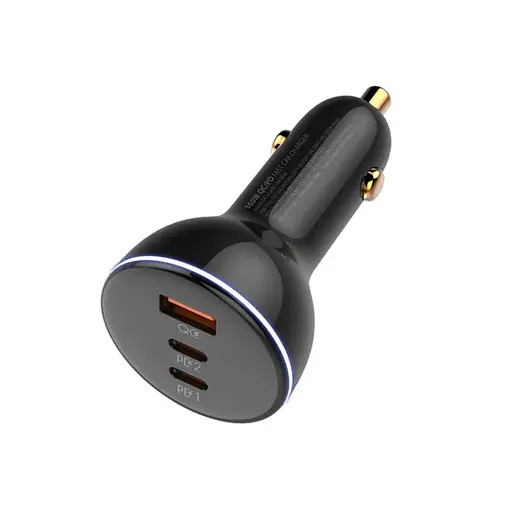 Зарядное устройство для Ldnio c102 160 W 2 USB-С + 1 USB-A 3 port car charger адаптер быстрой зарядки - фото 1