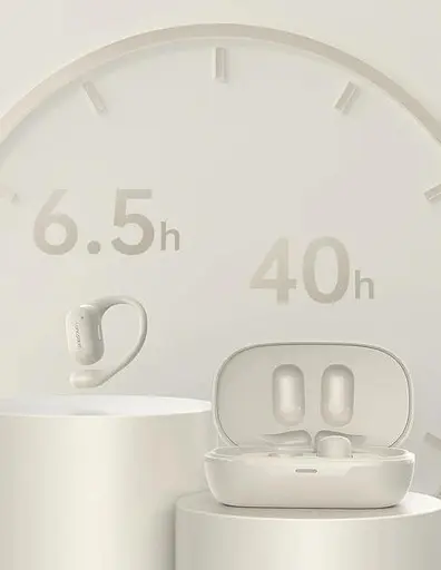 Бездротові спортивні Bluetooth навушники Langsdom TS17 Open-Ear з спрямованим звуком і мікрофоном Бежевий - фото 3