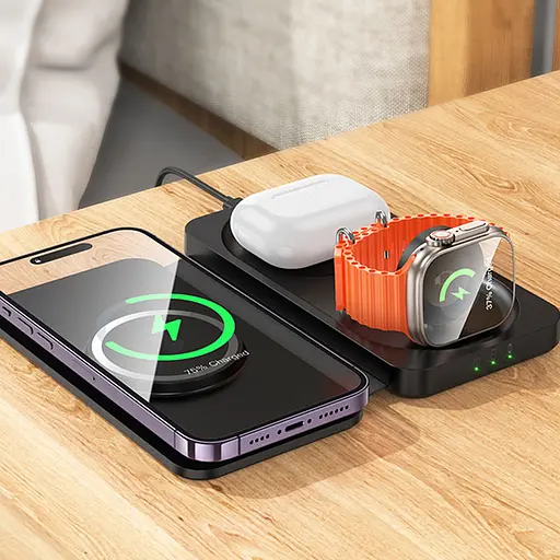 БЗУ Hoco CQ13 Triumph 3in1 travel folding Black - фото 7