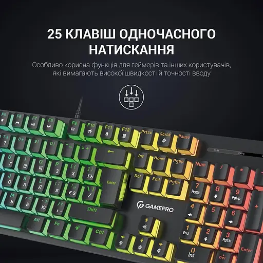 Клавіатура GamePro MK85R Red Switch RGB USB Black (MK85R) - фото 9