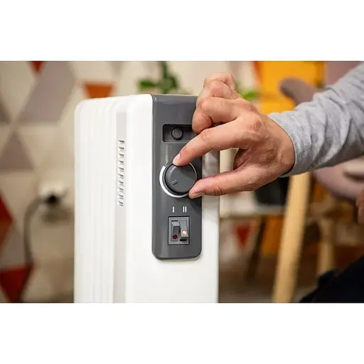 Масляный обогреватель Neo Tools 2500 Вт, площадь обогрева 30 кв.м., напольный, белый (90-153) - фото 3