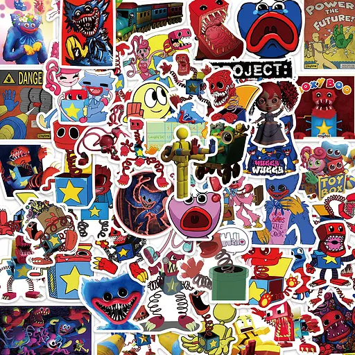 Стікерпак Хаггі Ваггі Набір наклейок GeekLand Poppy Playtime 50 штук - фото 2