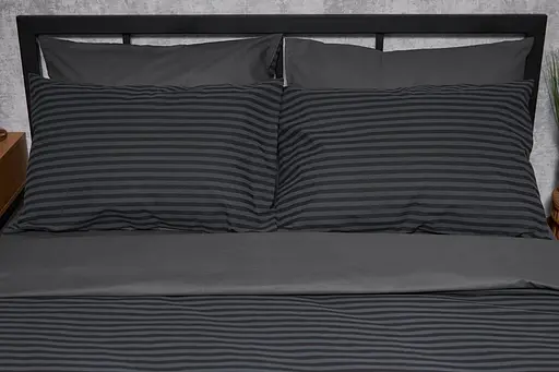 Набір наволочок Moon&Star Бязь Gold Люкс Gray Stripe&Black 60х60 см 2 шт - фото 1