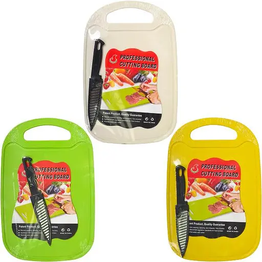 Дошка обробна з ножем "овочі" 32.5х22 см x3-78 - фото 2