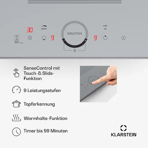 Індукційна варильна поверхня Klarstein Delicatessa Slim (10035197) - фото 5