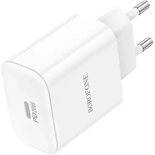 Блок живлення швидкого заряджання адаптер Borofone BA81A 20w type-c порт вихід PD QC - фото 1