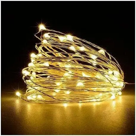 Светодиодная гирлянда нить капля росы 4.5 м 50 led батарейки