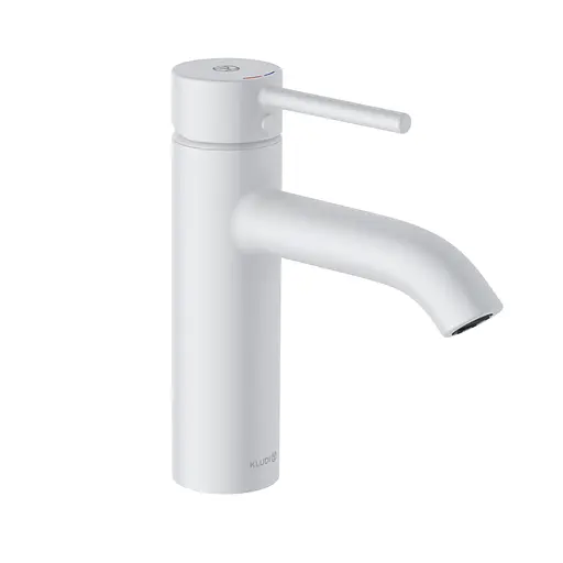 Смеситель для умывальника однорычажный 100 Kludi Bozz белый 382885376 - фото 1