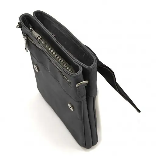 Кожаная мужская сумка через плечо TARWA 25х24х5 см sum0025354 - фото 7