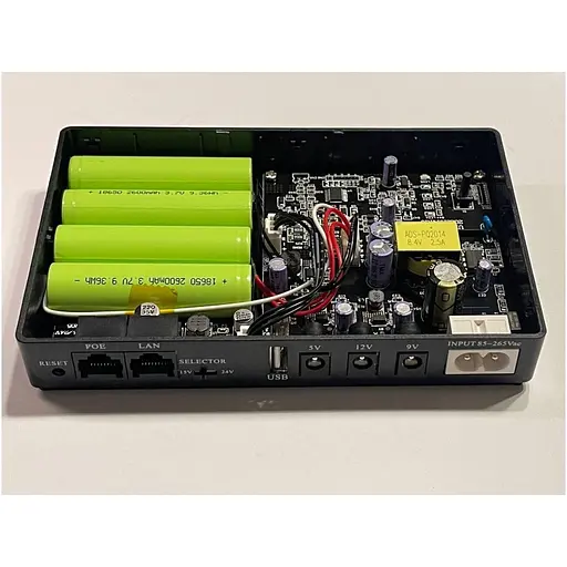 ИБП UPS для роутера 36W DC1036P, 10400 mAh Black DC 5/9/12V, 5.5x2.5mm, USB, POE для конвертера, ONU, камеры - фото 5