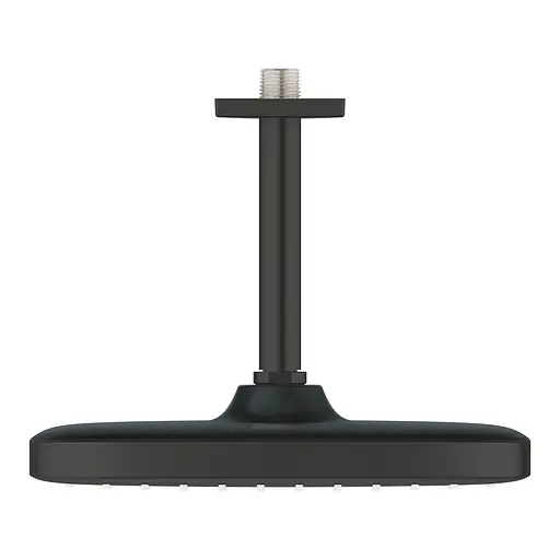 Верхний душ с потолочным душевым кронштейном 142 мм, 1 режим струи Grohe Tempesta 250 Cube 266882430, Черный матовый - фото 3