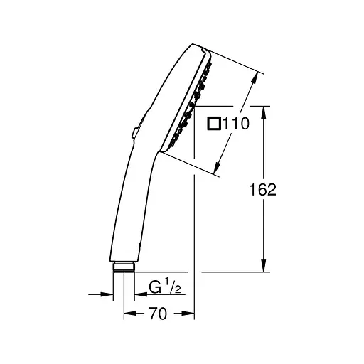 Ручной душ Grohe QuickFix Vitalio Comfort 110 26092001, Хром - фото 2