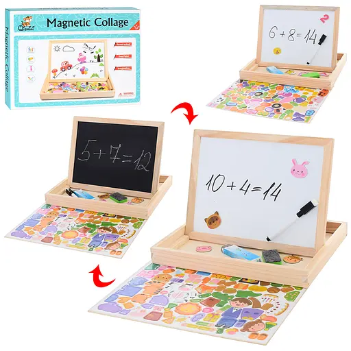 Дерев’яна іграшка Дощечка для малювання/магнітна, маркер, пазли (В асортименті)