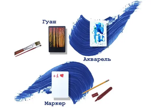 Білі порожні карти 63х88 мм для творчості (100 шт.) (gkac1001) - фото 2