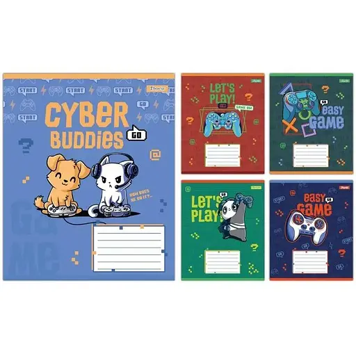 Зошит учнівський "Let's Play" 1B 768189 12 аркушів 1 шт. в асортименті - фото 1