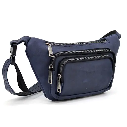 Кожаная мужская сумка на пояс TARWA 14х29х5 см sum0025992 - фото 6