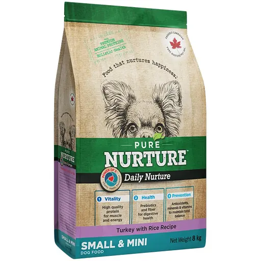 Сухий корм Pure Nurture для дорослих собак малих та дрібних порід з індичкою та рисом 8 кг - фото 1