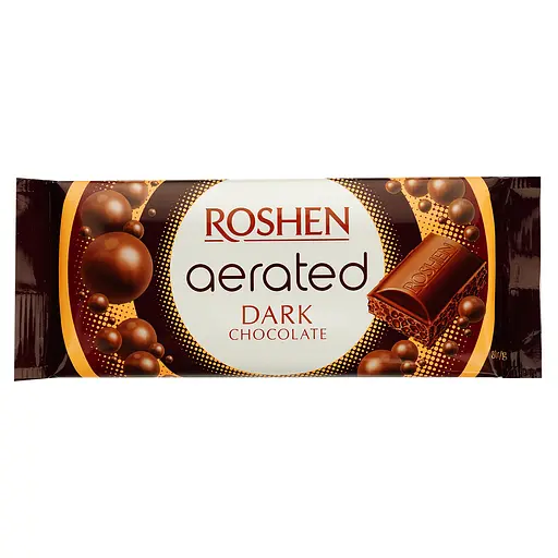 Шоколад екстрачорний Roshen пористий 80 г (794043)
