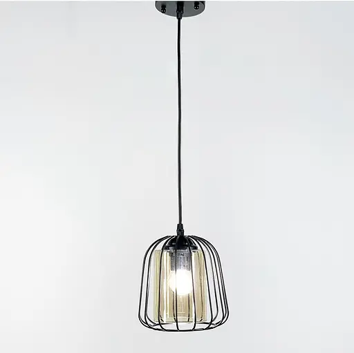 Підвісний світильник на 1 плафон графіт або янтар Line.F Колір плафона Янтарний - фото 5