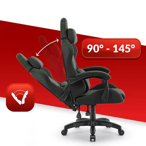 Компьютерное кресло Hell's HC-1014 Black-Green ткань - фото 8