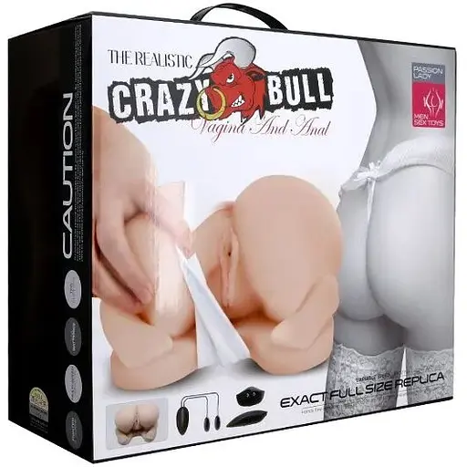 Мастурбатор с двойной вибрацией и двумя входами Crazy Bull BM-009115Z-1, Телесный - фото 11