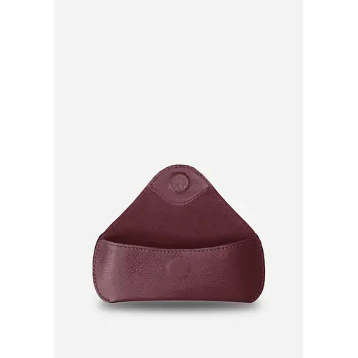 Кожаный чехол для очков BlankNote с клапаном на магните Wings Бордовый - фото 4