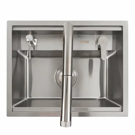 Кухонна мийка CM 47x38 прихована нержавійка Platinum Handmade + змішувач, Нержавіюча сталь - фото 3