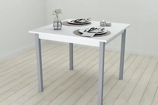 Стіл кухонний Ferrum-decor Дієго 75x80x80 Сірий ДСП Біле 16мм (FRD-106305) - фото 4