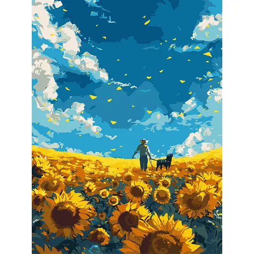 Картина по номерам Strateg Подсолнечное поле 30х40 см (SS-1270) - фото 1