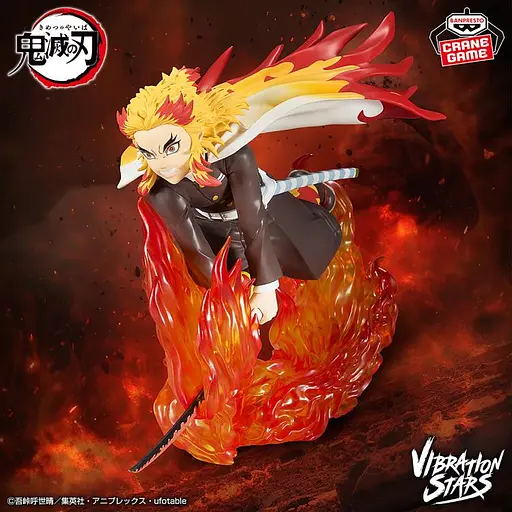 Коллекционная фигурка Bandai Клинок рассекающий демонам Кэдзюро Ренгоку Demon Slayer Kyojuro Rengoku 14 см B DS KR 142 - фото 3