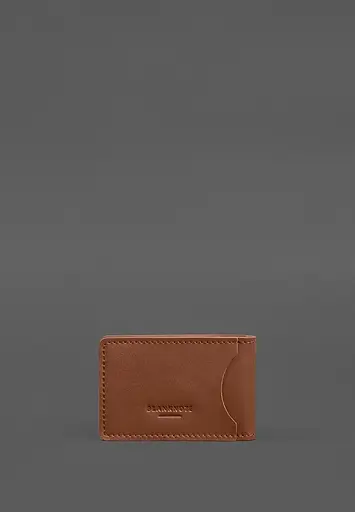 Кожаная обложка на удостоверение ГСЧС с карманом светло-коричневая - фото 5