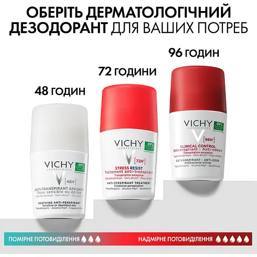 Дезодорант Vichy кульковий інтенсивний 72 години захисту у стресових ситуаціях 50 мл (M5070621) - фото 7