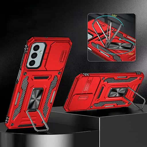 Ударостійкий чохол Epik Camshield Army Ring для Samsung Galaxy A26 5G Червоний / Red - фото 2