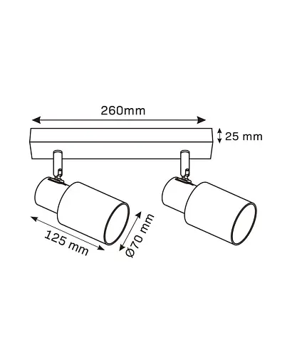 Світильник поворотний, спот Goldlux 331526 Rebecca E14 2x8W IP20 чорний - фото 3