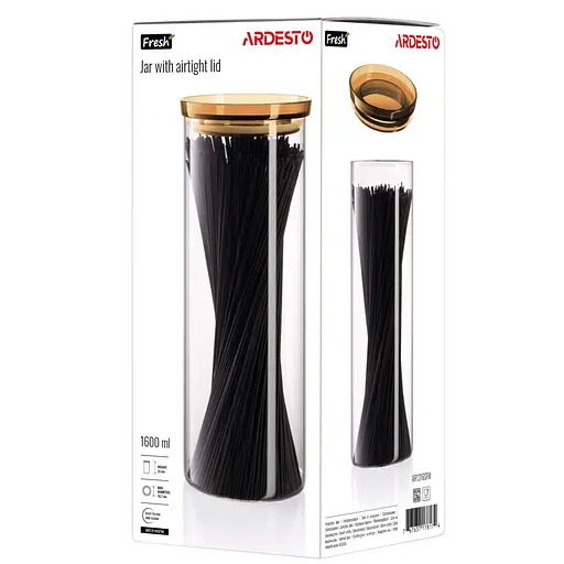 Банка Ardesto Fresh 1600 мл, скло, пластик, прозорий (AR1316SFM) - фото 7
