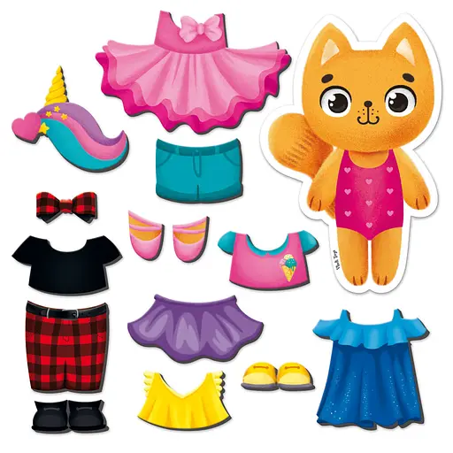 Магнитная игра Одевашка "Кошечка" Vladi Toys VT3204-34 Укр - фото 2