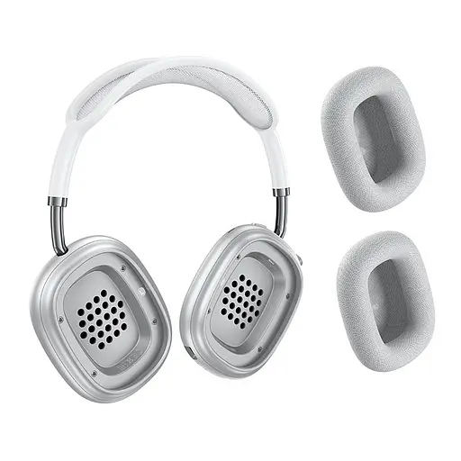 Бездротові накладні навушники Hoco W65, BT5.4, AUX, 400mAh, 45h, silver - фото 3