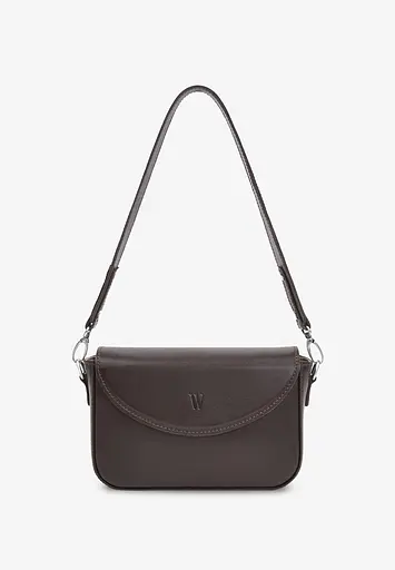 Шкіряна сумка Molly темно-коричнева - фото 3