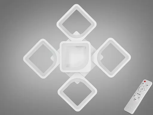 Сучасна стельова світлодіодна люстра в спальню з ІЧ пультом, 72 Вт - фото 1